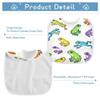 Baby Girls Bibs with Snaps with Button Snap Absorbent 1 Pack Baby Bibs and Burp Bibs for Teething Vibrant Frogs Pattern view 3