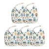 Baby Boys Muslin Baby Bibs with Button Snap Adjustable 2 Pack Burp Cloths and Bibs Travel with Baby Cartoon Building Blocks Robots Beige view 1