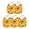Months Baby Feeding Bibs with Button Adjustable 1 Pack Bandanas Drooling Baby Must Haves Autumn Retro Pixel Yellow view 1