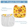 Months Baby Feeding Bibs with Button Adjustable 1 Pack Bandanas Drooling Baby Must Haves Autumn Retro Pixel Yellow view 3
