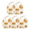 Unisex Boys Girls Baby Drooling Bibs with Button Absorbent 5 Pack Bandanas Drooling Teething Feeding Cute Pancakes Butter Maple Syrup view 1