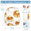 Unisex Boys Girls Baby Drooling Bibs with Button Absorbent 5 Pack Bandanas Drooling Teething Feeding Cute Pancakes Butter Maple Syrup view 2