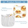 Unisex Boys Girls Baby Drooling Bibs with Button Absorbent 5 Pack Bandanas Drooling Teething Feeding Cute Pancakes Butter Maple Syrup view 3
