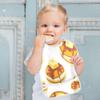 Unisex Boys Girls Baby Drooling Bibs with Button Absorbent 5 Pack Bandanas Drooling Teething Feeding Cute Pancakes Butter Maple Syrup view 4