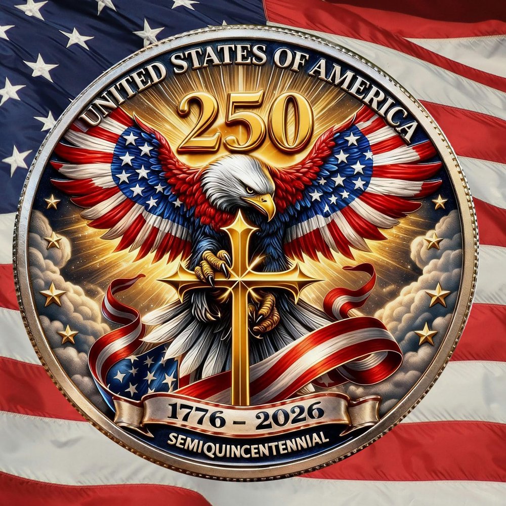 America 250th Anniversary Commemorative Coin,USA 250th Anniversary Coin Challenge,for Patriotism, History Lovers (Purple)