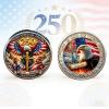 America 250th Anniversary Commemorative Coin,USA 250th Anniversary Coin Challenge,for Patriotism, History Lovers (Purple) view 2