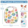Baby Girl Newborns Bibs with Snaps with Button Snap Absorbent 2 Pack Bibs and Burp Cloths Travel with Baby Watercolor Stars Gummy Candy Sweet view 2