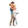 Amagogo Hand Painted Kiss Couple Figure,Realistic Sweet Hug Couple Model Photography Indoor Tiny People Figure for Valentine's Day, 1 64 Scale view 1
