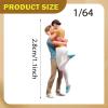 Amagogo Hand Painted Kiss Couple Figure,Realistic Sweet Hug Couple Model Photography Indoor Tiny People Figure for Valentine's Day, 1 64 Scale view 2