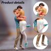 Amagogo Hand Painted Kiss Couple Figure,Realistic Sweet Hug Couple Model Photography Indoor Tiny People Figure for Valentine's Day, 1 64 Scale view 3