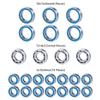 24Pcs Wheel Hub Axle Blue Rubber Sealed Bearing Kit Compatible with Element RC Sendero 1/10 Scale RC Car Model Parts view 3