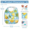 Baby Boys Feeding Bibs with Snap Absorbent 2 Pack Bibs and Burp Cloths Baby Spit Throw Up Watercolor Soda with Fruits Pineapples view 2