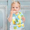 Baby Boys Feeding Bibs with Snap Absorbent 2 Pack Bibs and Burp Cloths Baby Spit Throw Up Watercolor Soda with Fruits Pineapples view 4
