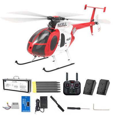 AxiomBricks 1/16 Scale 250-Class F119S MD500 RC Helicopter, 2.4G 9CH RC LittleeBird Military Helicopter Model with Flybarless Rotor Head, 6G/3D Switchable Modes (RTF Version)