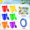 24 Set End of The Year Gifts Sand Beach Buckets Bulk with Shovels Cards Plastic Pool Beach Pails Water Bucket for Summer Kindergarten Preschool Graduation Party Favors view 3