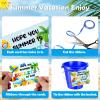 24 Set End of The Year Gifts Sand Beach Buckets Bulk with Shovels Cards Plastic Pool Beach Pails Water Bucket for Summer Kindergarten Preschool Graduation Party Favors view 4