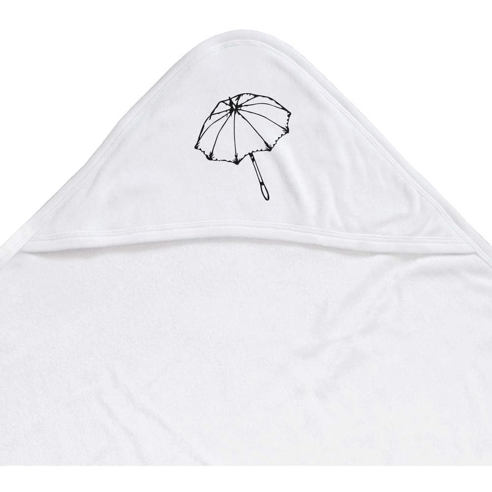 Azeeda 'Feminine Umbrella' Baby Hooded Towel (HT00041165)