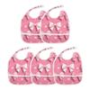 Baby Girl Newborns Bibs with Snaps with Button Snap Cotton 1 Pack Baby Bibs and Burp Baby Must Haves Cartoon Pink Bow and Dots view 1