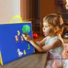 Felt Visual Board, 16.5x12.6x0.6in Story Boards for Preschoolers, Lightweight Double-Sided Standing Learning Board, Reversible Foldable Learning Display for Kids Early LearningClassroom view 3
