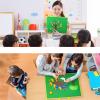 Felt Visual Board, 16.5x12.6x0.6in Story Boards for Preschoolers, Lightweight Double-Sided Standing Learning Board, Reversible Foldable Learning Display for Kids Early LearningClassroom view 4