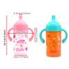 Doll Bottle Set with Disappearing Liquid, 4.2 Inch Orange and Pink Bottles with Handles, 2 Pack Doll Accessories for Kids, Christmas Halloween Birthday Gift view 2