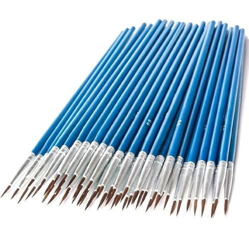 100Pcs Very Small Paint Brushes Fine Tip for Nail Art Model Craft Painting Blue