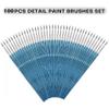100Pcs Very Small Paint Brushes Fine Tip for Nail Art Model Craft Painting Blue view 3