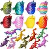 8 Pack 3D Printed Dragon Eggs with Mystery Articulated Dragons Inside, Crystal Flexible Dragon Fidget Toys Set, Cool Surprise Egg Fillers for Kids Teens, Fantasy Desk Decor & Party Favors view 1