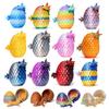 12 Pack 3D Printed Dragon Eggs with Dragon Inside, Articulated Crystal Dragon Fidget Toy Mystery Set, 3D Printed Animals for Easter Basket Stuffers & Egg Hunt, Cool Fantasy Desk Decor view 1