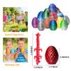 12 Pack 3D Printed Dragon Eggs with Dragon Inside, Articulated Crystal Dragon Fidget Toy Mystery Set, 3D Printed Animals for Easter Basket Stuffers & Egg Hunt, Cool Fantasy Desk Decor view 3