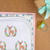 Azeeda 'Pixel Style Deer and Flowers' Baby Burp/Wash Cloth (BC00039212) view 3