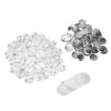 Dioche Sets Blank Round Badge Parts with Metal Pins for DIY Crafts and Custom Designs 32mm for Clothes Hats and Backpacks (37MM) view 2