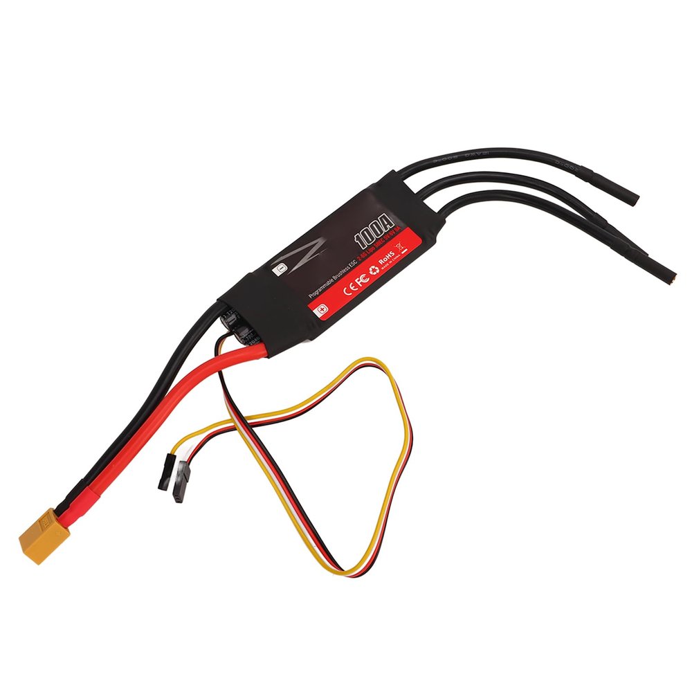 100A Brushless ESC for RC Fixed Wing Drones Multirotor High Performance Electric Speed Controller Compatible with DIY Aircraft FPV Racing and Drone Upgrades