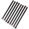 8 Pack Aluminum Alloy Link Rod Kit for Axial SCX10 Crawler Upgraded Metal Pull Rods in Red & Enhanced Durability view 2
