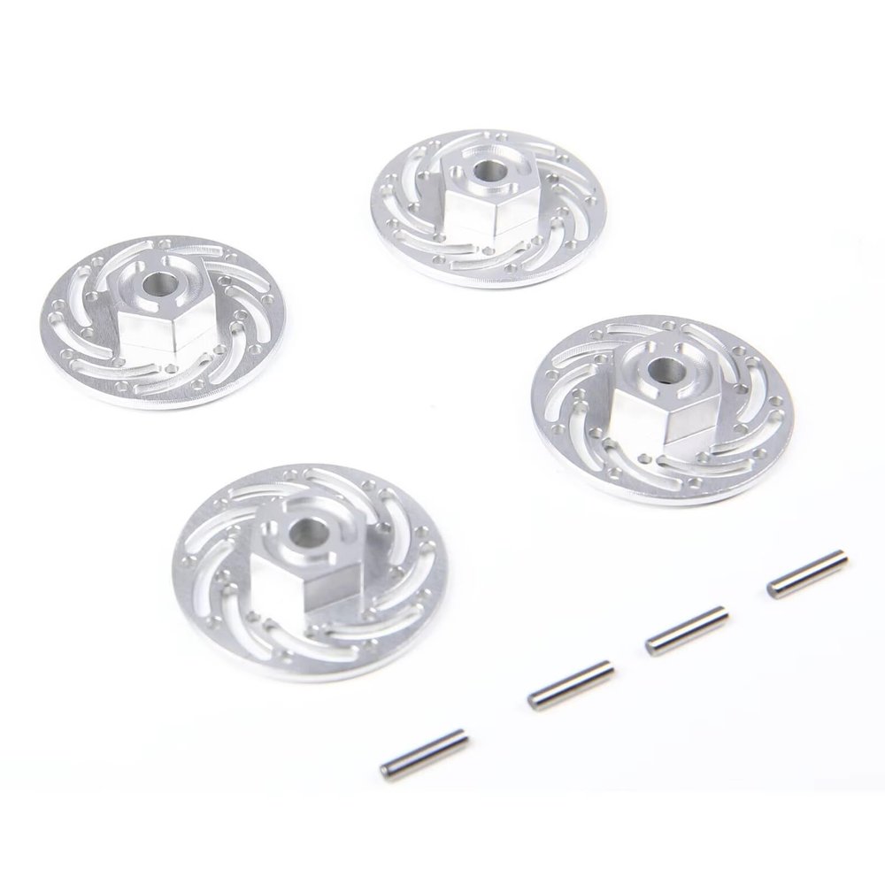 Rc Cars Upgrade Parts For Tamiya For TT02 For TT01 For TT-02 1/10 Aluminum Alloy Brake Rotor Disc RC Car Upgrades Accessories(Silver)