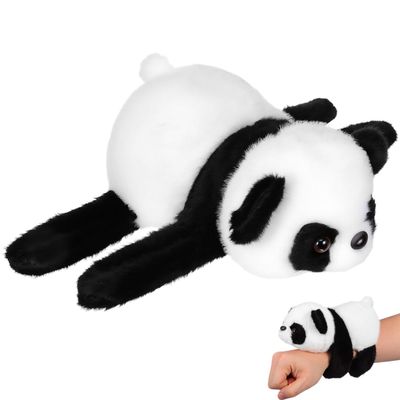 BESPORTBLE Panda Plush Slap Bracelet Soft Animal Snap Wristband Adjustable Kids Party Accessory