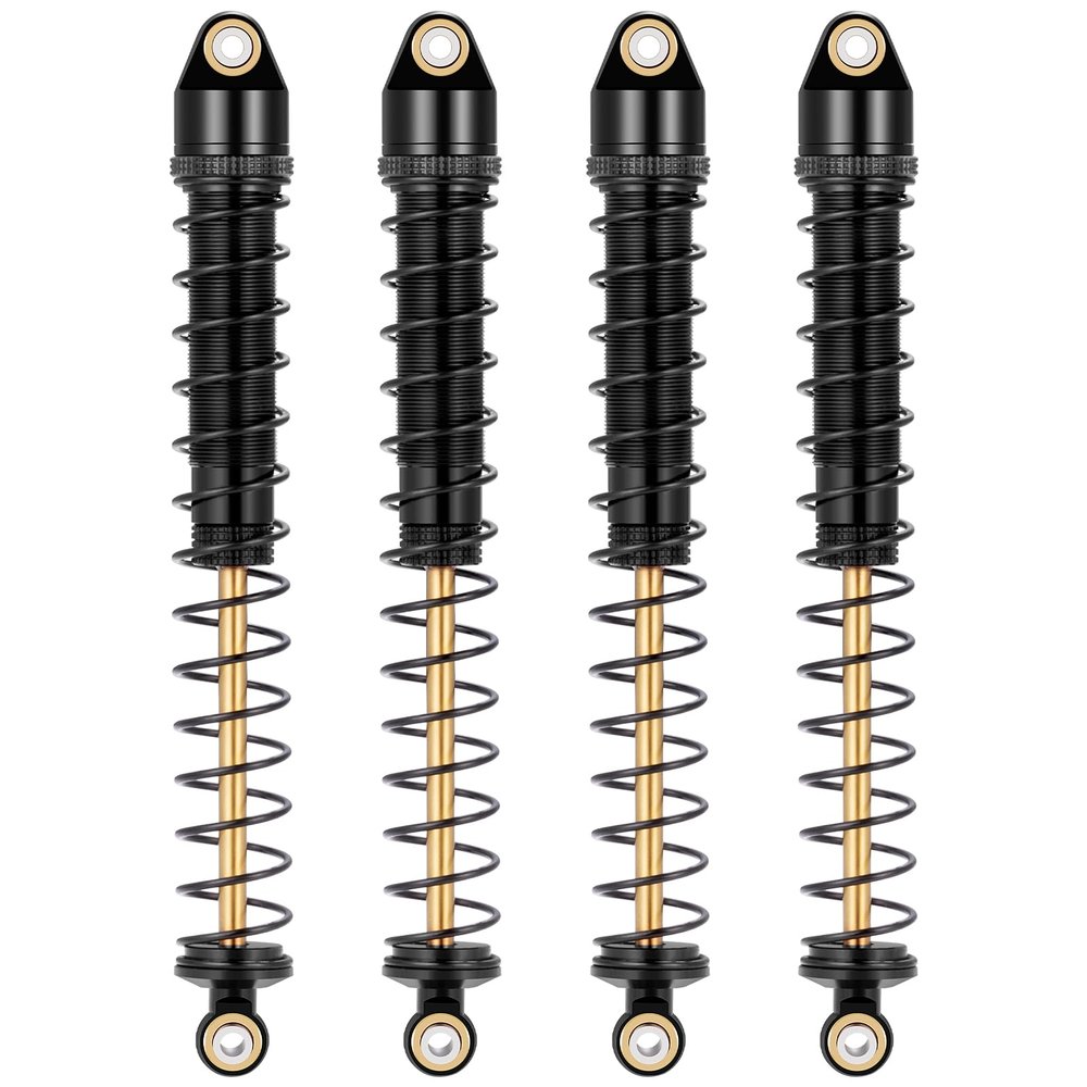 4Pcs Rc Metal Shock Absorber 70/80/90/100/110/120mm Damper For Tamiya CC01 TRX4 Axial SCX10 D90 D110 RR10 1/10 RC Crawler Car(Black) (120MM)