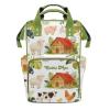 YallLocoMo Custom Name Diaper Bag Backpack Gift Watercolor Farm Animal Sheep Cow Multifunction Travel Backpack Nappy Bag Daypack for Mom Dad Boy Girl view 1