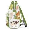 YallLocoMo Custom Name Diaper Bag Backpack Gift Watercolor Farm Animal Sheep Cow Multifunction Travel Backpack Nappy Bag Daypack for Mom Dad Boy Girl view 3
