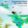 3 Airplane Launcher Toys, 13.2 inch LED Foam Glider Airplane Toys, Suitable for Boys Outdoor Flying Toys, 2 Flight Modes, Birthday Gifts 4 5 6 7 8 9 10 11 12 Year Old Boys and Girls view 2