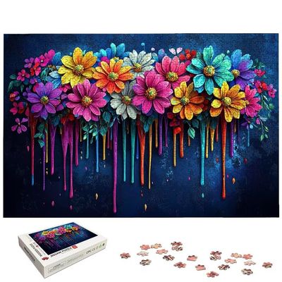 Color Puzzle 5000 Pieces, Flower Puzzles for Adults 5000 Pieces, Wooden Puzzle for Adults, Jigsaw Puzzles with Exquisite Packaging Box, Challenging Game for Families, Gifts for Women/Men, -7177