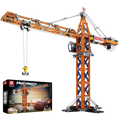 Reobrix 22013 Remote Control Tower Crane Building Set APP Programmable 1176 Piece Model Kit for Ages 14+