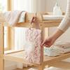 Quilted Baby Wipe Holder, Canvas Floral Quilted Pouch with Hanging Strap, Portable Diaper Wipe Holder for Travel Stroller-Long Branch Pollen view 4
