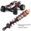 1/8 RC Car Metal Oil Pressure Adjustable Shock Damper, Front and Rear Suspension Set with 2 Pcs Front and 2 Pcs Rear Dampers for JLB HSP EM Racing RC Buggy Truggy (Orange) view 3