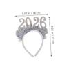 ARTIBETTER 4pcs 2026 New Year Hair Accessories Glitter Holiday Hairband Party Headwear for Women and Festive Holiday Celebration Headbands view 2