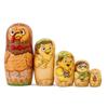 5 Layer Turkey Nesting Dolls Set, Russian Matryoshka Style, Cute Thanksgiving Turkey Figurines, Wooden Stackable Dolls, Fall Holiday Decor & Gift for Kids and Collectors view 1