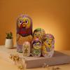 5 Layer Turkey Nesting Dolls Set, Russian Matryoshka Style, Cute Thanksgiving Turkey Figurines, Wooden Stackable Dolls, Fall Holiday Decor & Gift for Kids and Collectors view 4