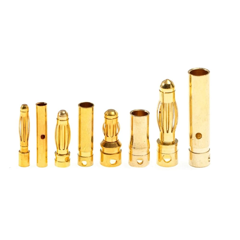 DRAEXHXA 5Pairs Brass Banana Connectors RC Toys Plugs Accessories 2/3/3.5/4/5/6/8mm(5Pairs 6MM)