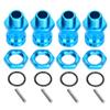 4pcs Aluminum Alloy 17mm Hex to 23mm Wheel Extension Adapter for 1/8 RC Car, Durable RC Wheel Spacer Set with Precision Fit for Off - Road Remote Control Vehicles (Blue) view 1