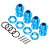 4pcs Aluminum Alloy 17mm Hex to 23mm Wheel Extension Adapter for 1/8 RC Car, Durable RC Wheel Spacer Set with Precision Fit for Off - Road Remote Control Vehicles (Blue) view 3